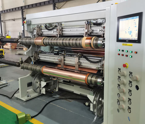 الحد الأدنى لسمك الركيزة 3μm آلة PET+Cu، OPP+Cu، PET+Al Rewinder